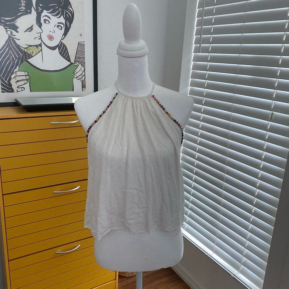 Dainty Hooligan White Asymmetrical Sleeveless Blouse - Picture 1 of 3